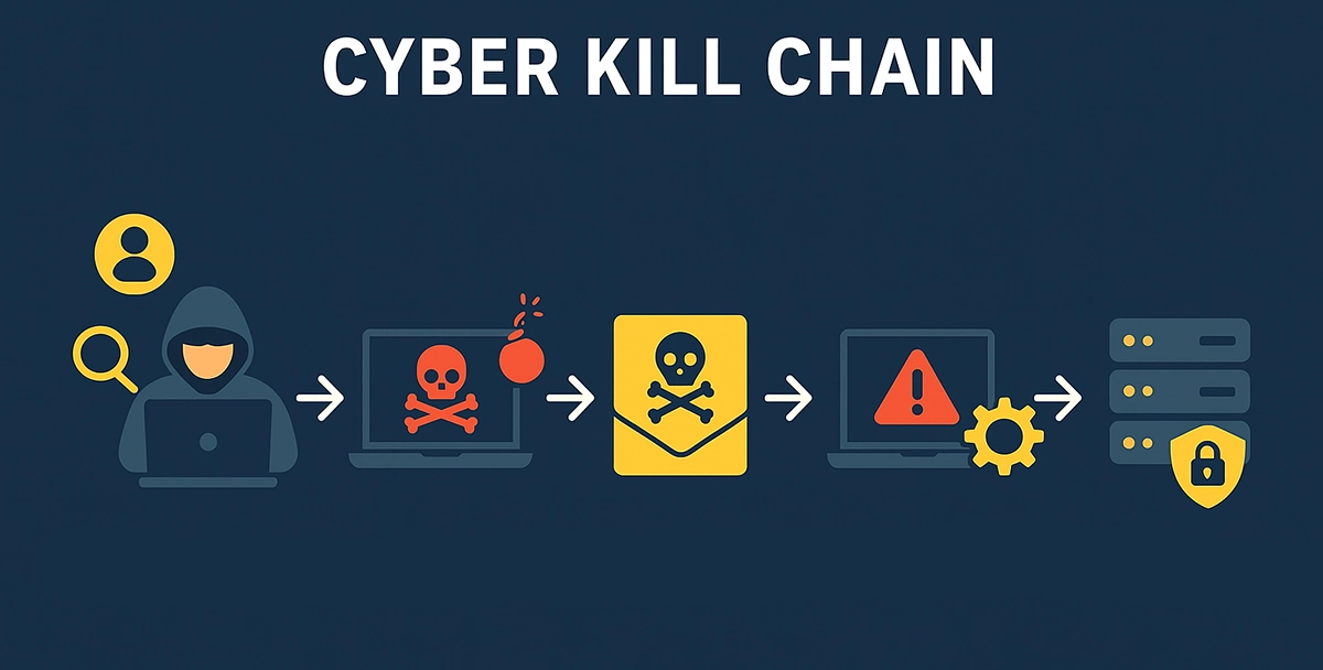 Hackers tillvägagångssätt enligt cyber kill chain